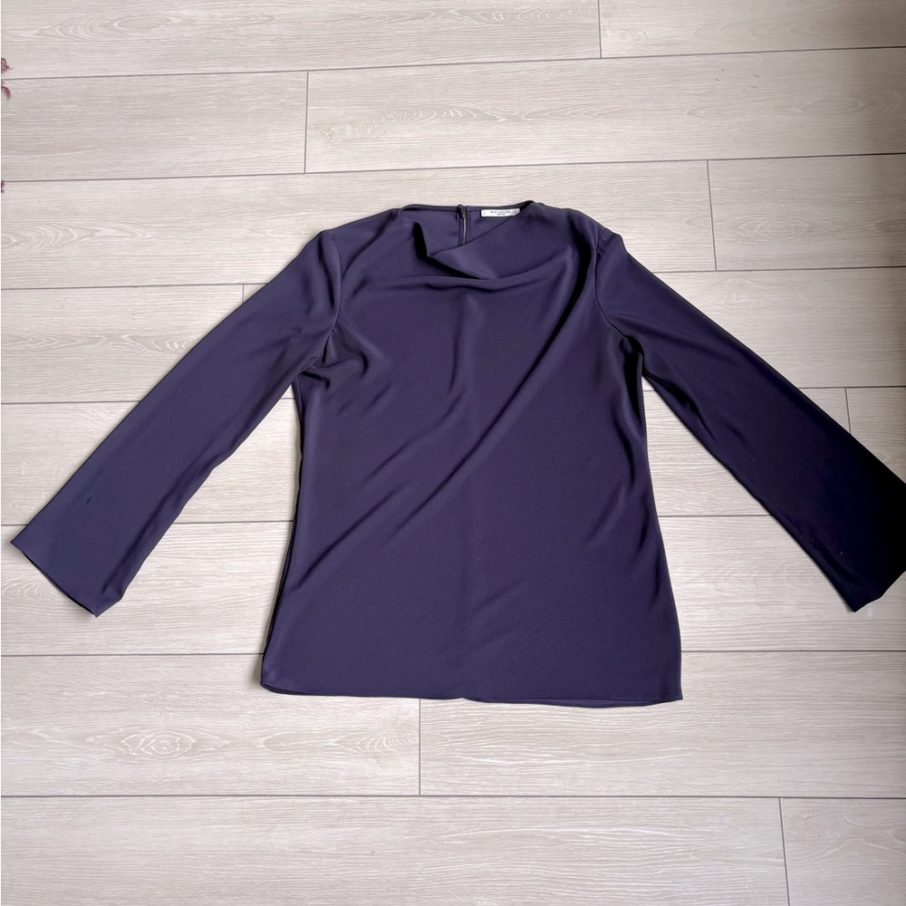 MM LaFleur Ava Long Sleeve Top Soft Wave Iolite M